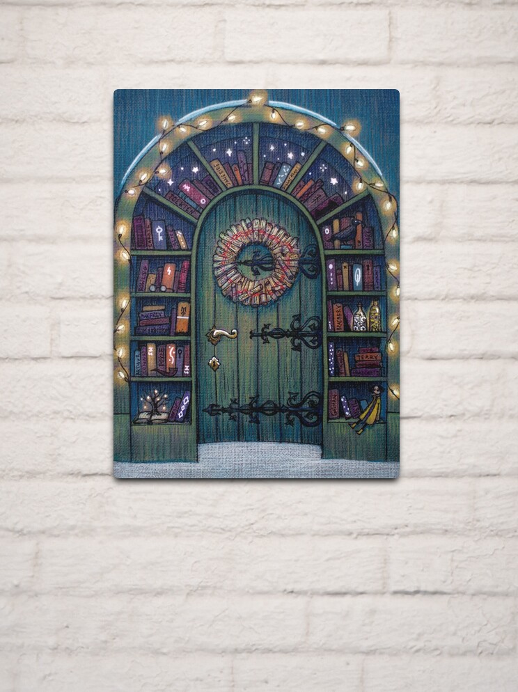 Magic World of Books Door Metal Print for Sale by illustore