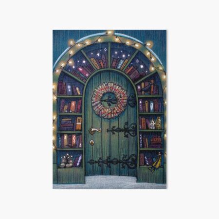 Magic World of Books Door Art Board Print