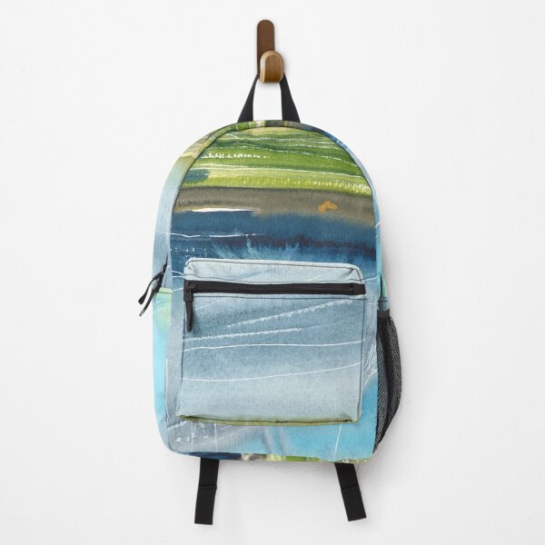 Item preview, Beautiful nature landscape, mountains, green trees, blue waves designed and sold by anaozzart.