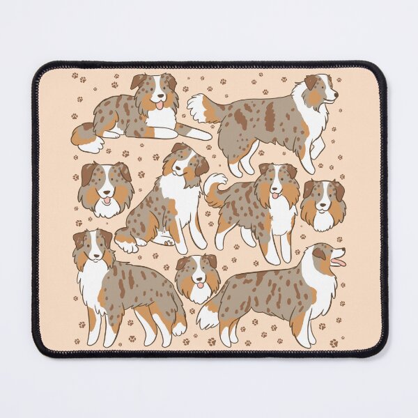 Item preview, Miniature American Shepherd Dog illustration pattern  designed and sold by Yarafantasyart.
