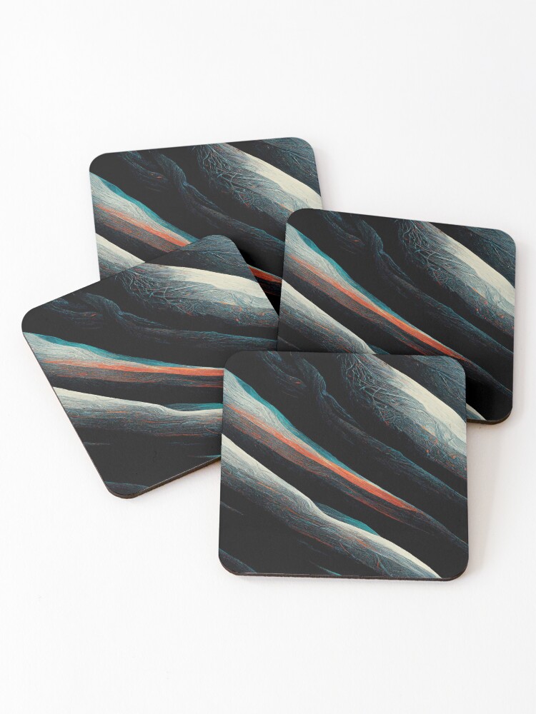 Thumbnail 1 of 5, Coasters (Set of 4), abstract geometric pattern designed and sold by luc1.