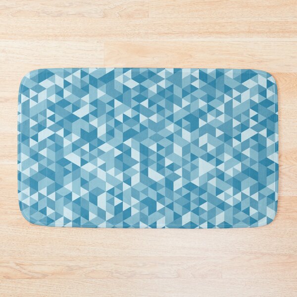 Item preview, Geometric Triangle Pattern in Shades of Blue designed and sold by rissol.