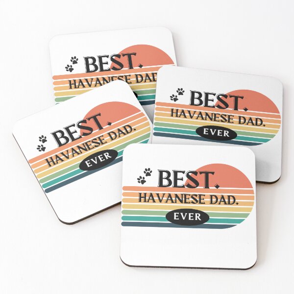 Item preview, BEST Havanese Dad Ever. Fun, Retro Design for Dog Dads!  designed and sold by HavaHug.