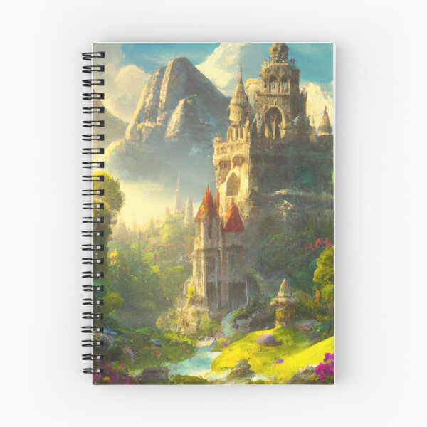 Item preview, Portrait of a beautiful castle in a magical fantasy forest garden digital painting designed and sold by ACEGDesign.