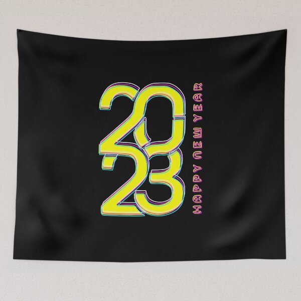 Item preview, Hello 2023 Happy New Year-colorful line art design designed and sold by ismdesigner.