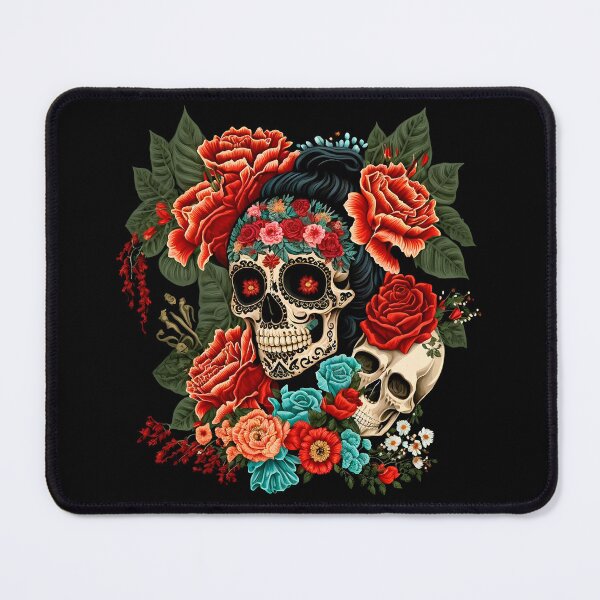 Item preview, Frida Khalo - mexican artist flowers and skull designed and sold by LatinoPower.