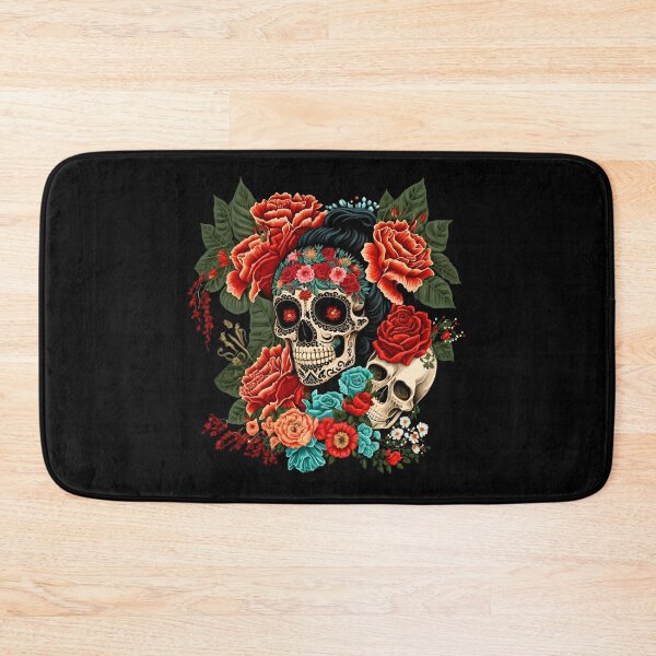 Item preview, Frida Khalo - mexican artist flowers and skull designed and sold by LatinoPower.