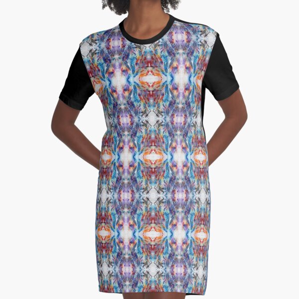 Crystal Prism Reflecting Light Graphic T-Shirt Dress