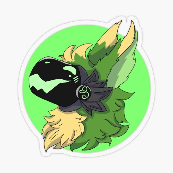 Electro Flat Colour Protogen Head Sticker for Sale by electrochoc