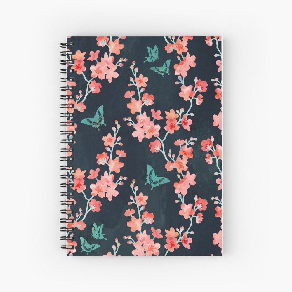 Sakura mariposas audaces Cuaderno de espiral