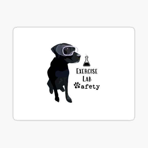 Vista previa del artículo con la obra «Ejercicio Laboratorio Seguridad Perro Laboratorio Ciencia», diseñado y vendido por CupricDesignCo.