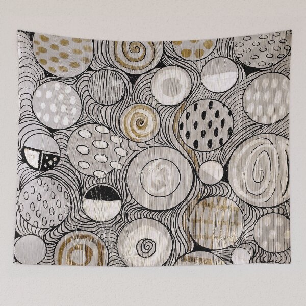Item preview, Circles sepia minimal zentangle patterns - Megalakaki Art©️ designed and sold by Megalakaki-Art.