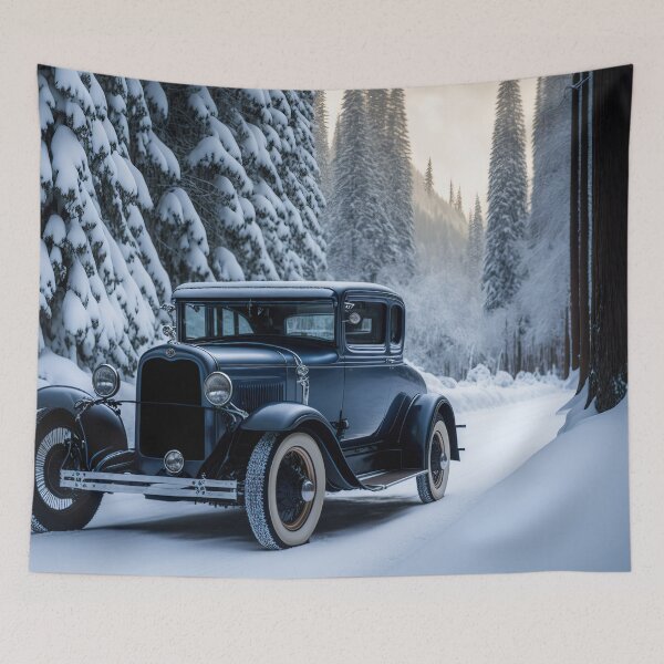 Item preview, Winter Hot Rod: Snow and Steel #22, a perfect gift for all American Hot Rod fans designed and sold by RodZnRoll.