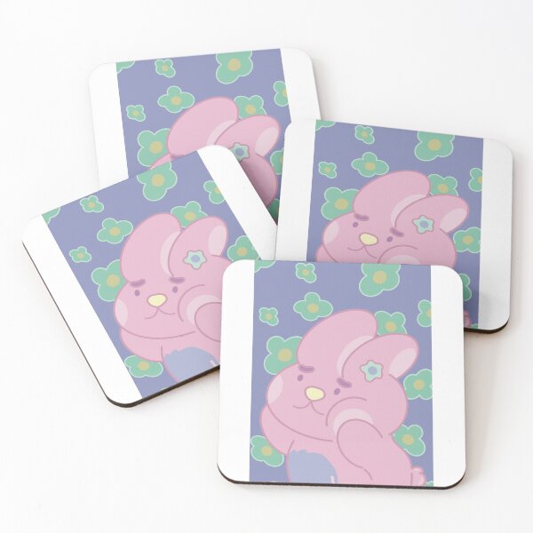 Item preview, Pink rabbit with green flowers designed and sold by Manudped.