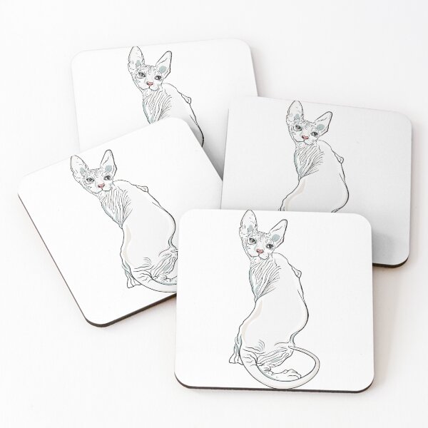 Item preview, Vector illustration Sphynx cat linear  designed and sold by Anastasiia Yurevych.