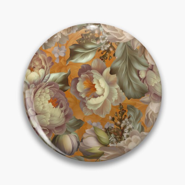 Item preview, Baroque Hand Painted Vintage Flower Botanical Garden Gold Nightgarden designed and sold by UtArt.