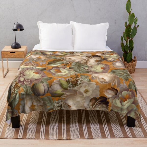 Item preview, Baroque Hand Painted Vintage Flower Botanical Garden Gold Nightgarden designed and sold by UtArt.