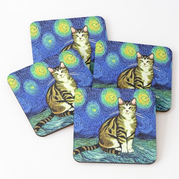 Item preview, Cat Van Gogh Style #20 designed and sold by cardia1991.
