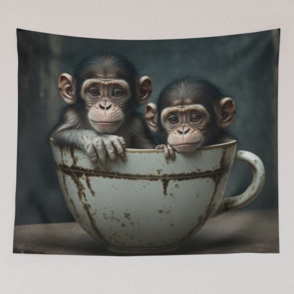 Item preview, "Chimps in Teacups: The Only Way to Enjoy Tea and Look Stylish" designed and sold by rdreubss7.