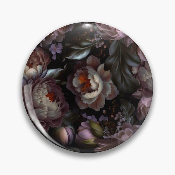 Item preview, Baroque Hand Painted Vintage Flower Botanical Night Garden Purple Nightgarden designed and sold by UtArt.