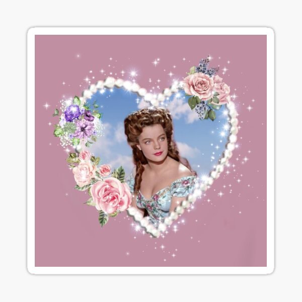 STICKERS PAILLETE SISSI coeur rose personnalisable