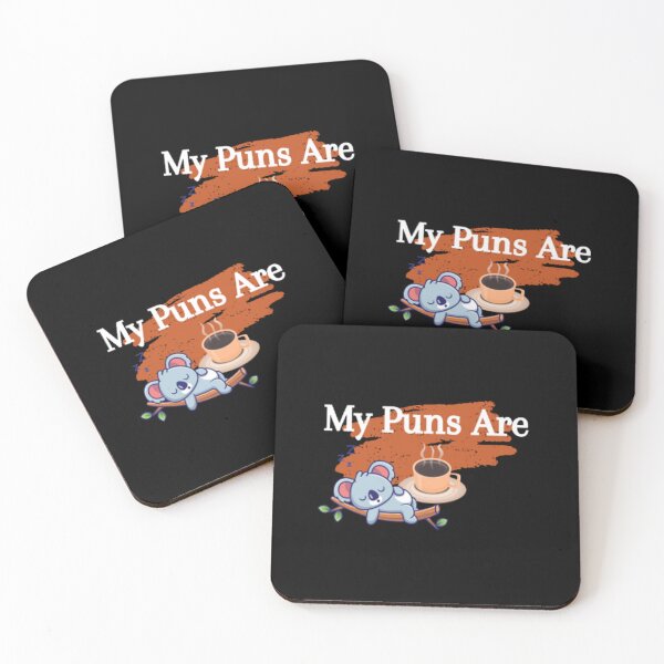 Item preview, Cute My Puns Are Koala Tea | Dark Background designed and sold by embaarc.