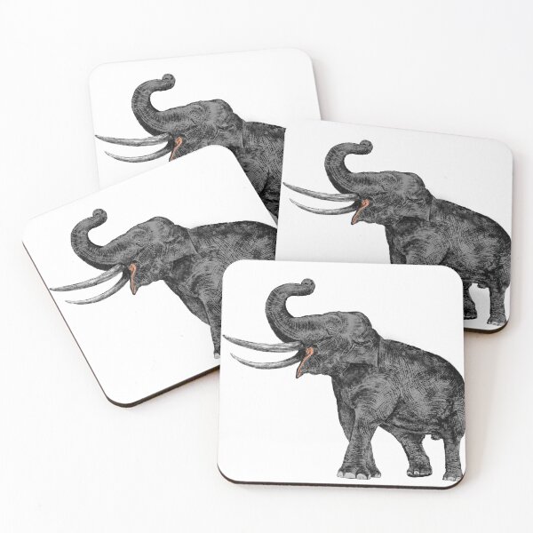 Item preview, Grey Indian Elephant as  drawn by Marcus Kett designed and sold by Allshorts.