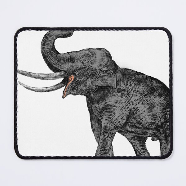 Item preview, Grey Indian Elephant as  drawn by Marcus Kett designed and sold by Allshorts.