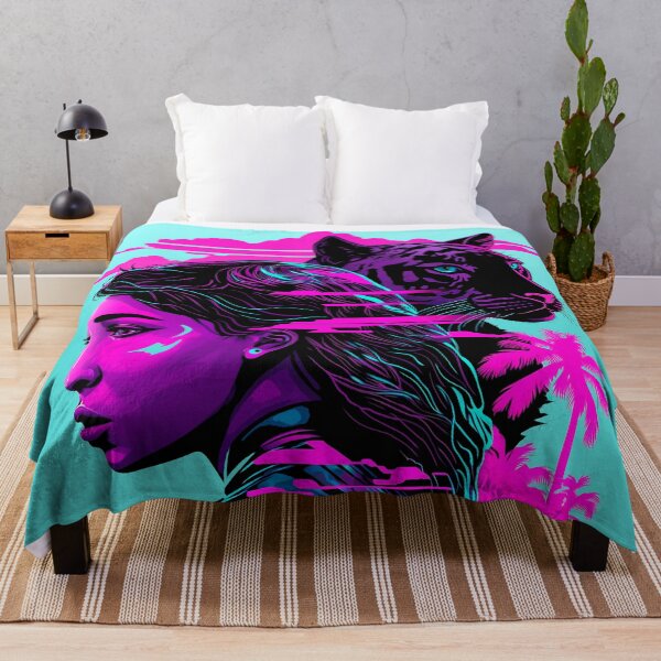 Item preview, Girl and Panther vaporwave style designed and sold by KIDEnia.