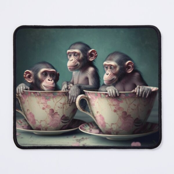 Item preview, The Funniest Chimps in Teacups designed and sold by rdreubss7.