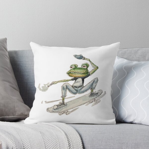 Artikelvorschau, Aquarell Skateboarder Frosch entworfen und verkauft von j3wel.