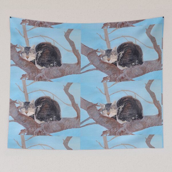 Item preview, Cat napping in a tree designed and sold by RadMomCreations.