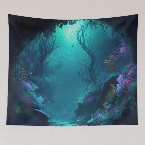 Item preview, Deep sea cave designed and sold by HappyBlackMoona.