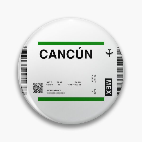 Artikelvorschau, Flugticket "Cancun" entworfen und verkauft von Famousstickers-.