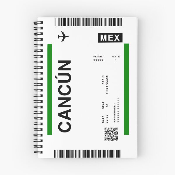 Item preview, Plane ticket "Cancun" designed and sold by Famousstickers-.
