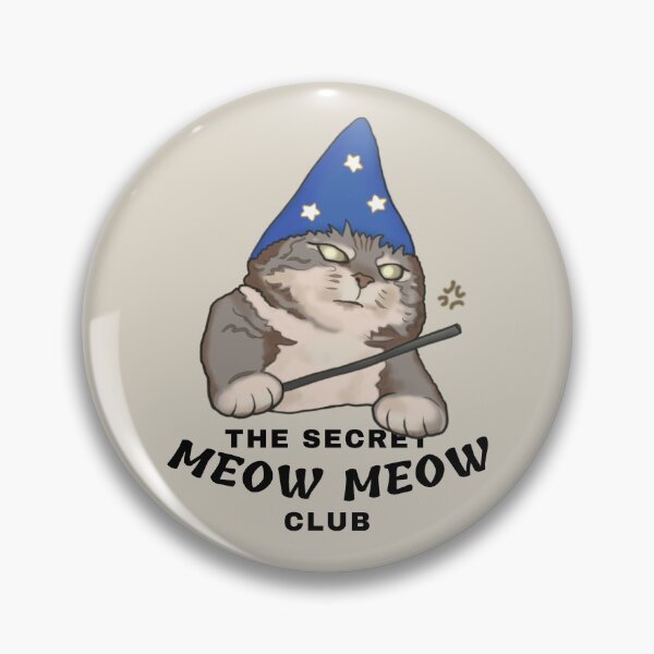 Item preview, The Secret Meow Meow Cat Wizard Club Drawing - Funny Cats designed and sold by ViewerEqualsPhoton.