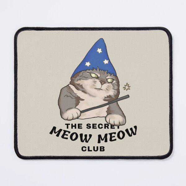 Item preview, The Secret Meow Meow Cat Wizard Club Drawing - Funny Cats designed and sold by ViewerEqualsPhoton.