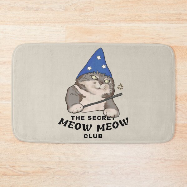Item preview, The Secret Meow Meow Cat Wizard Club Drawing - Funny Cats designed and sold by ViewerEqualsPhoton.
