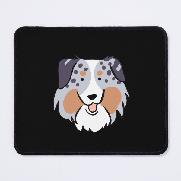 Item preview, Mini american shepherd face illustration  designed and sold by Yarafantasyart.