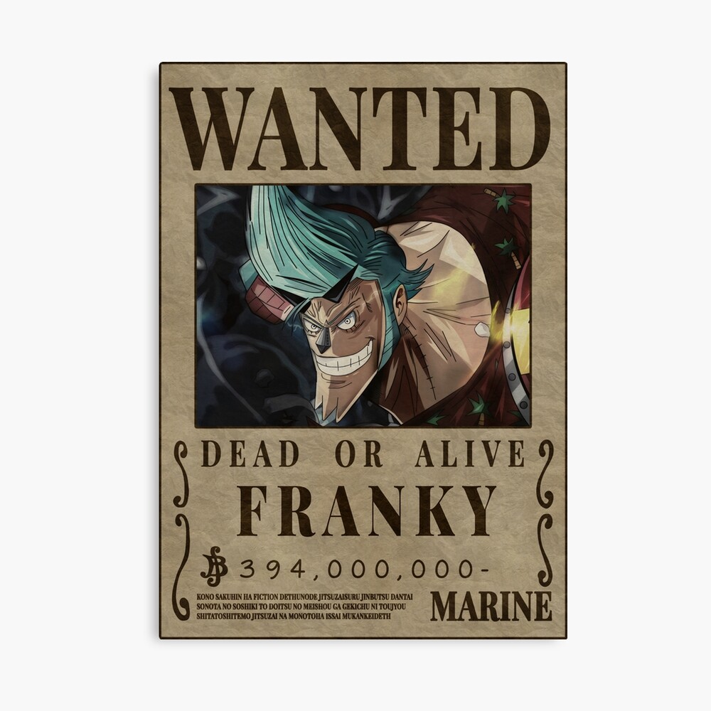 Iron Man Franky Bounty One Piece Wanted Cutty Flam