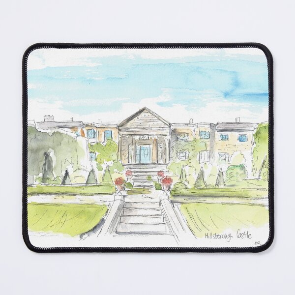 Item preview, Royal Hillsborough Castle watercolour art sketch designed and sold by DebTheZeb.
