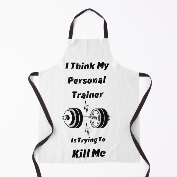 Item preview, I Think My Personal Trainer Is Trying To Kill Me Gym Fitness Sticker designed and sold by BestArtDZ.