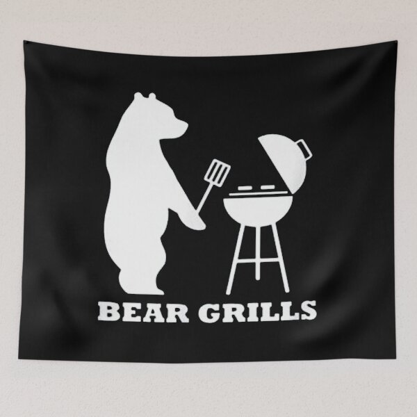 Item preview, Bear Grills- Funny Bear Grilling BBQ Grill Bear Tee Gifts designed and sold by e-z4k.