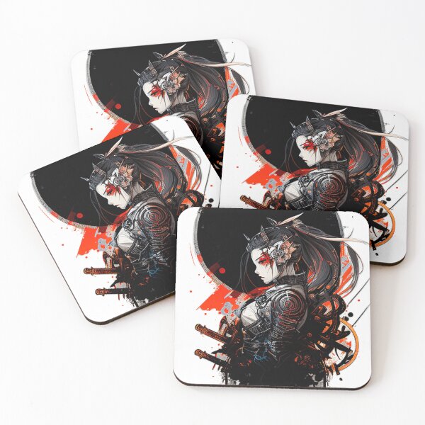 Item preview, Japanese girl samurai cyberpunk designed and sold by Deluzion.