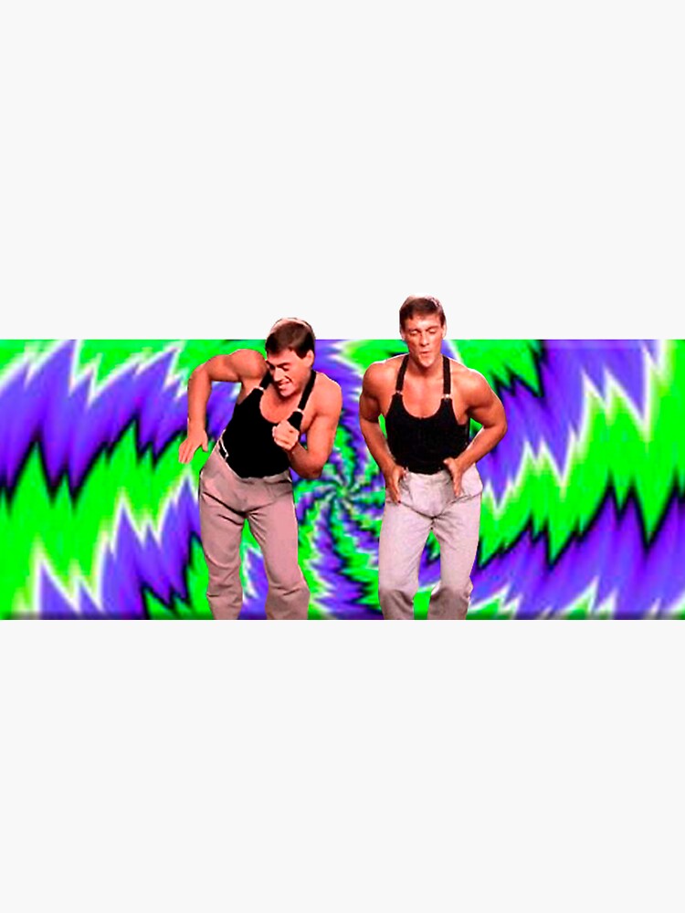 " jean claude van damme Dancing Psycodelic " Sticker for Sale by