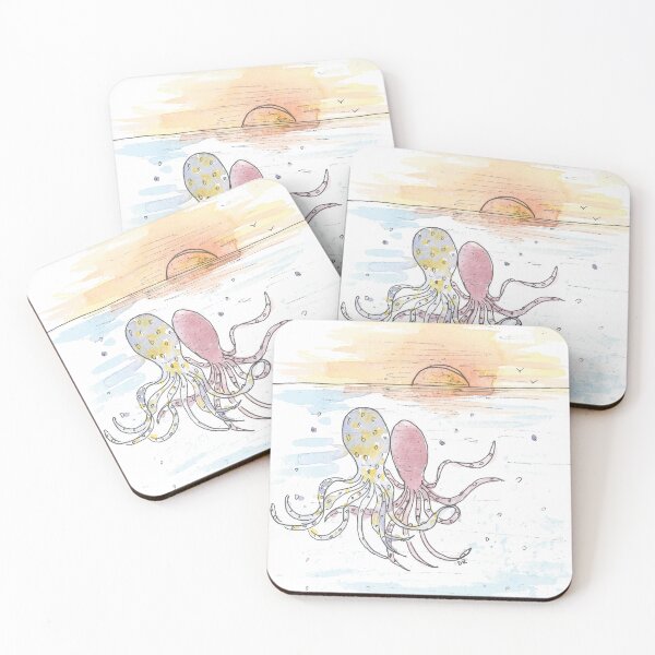 Artikelvorschau, Oktopus-Paar-Design-Illustration. entworfen und verkauft von DebTheZeb.