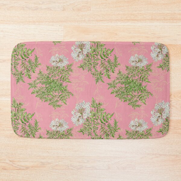 Item preview, hemlock plant cute pink pattern with ladybug designed and sold by TheWaterBirds.
