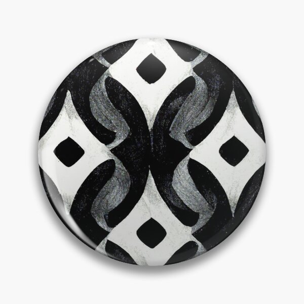 Item preview, abstract black and white chalk geometric pattern designed and sold by sSupernovas001.