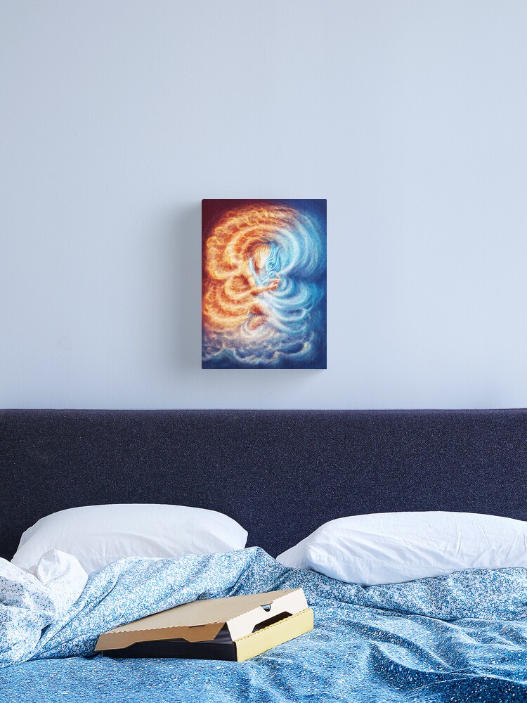 Thumbnail 2 of 3, Canvas Print, Fire and Ice designed and sold by Sirielle.