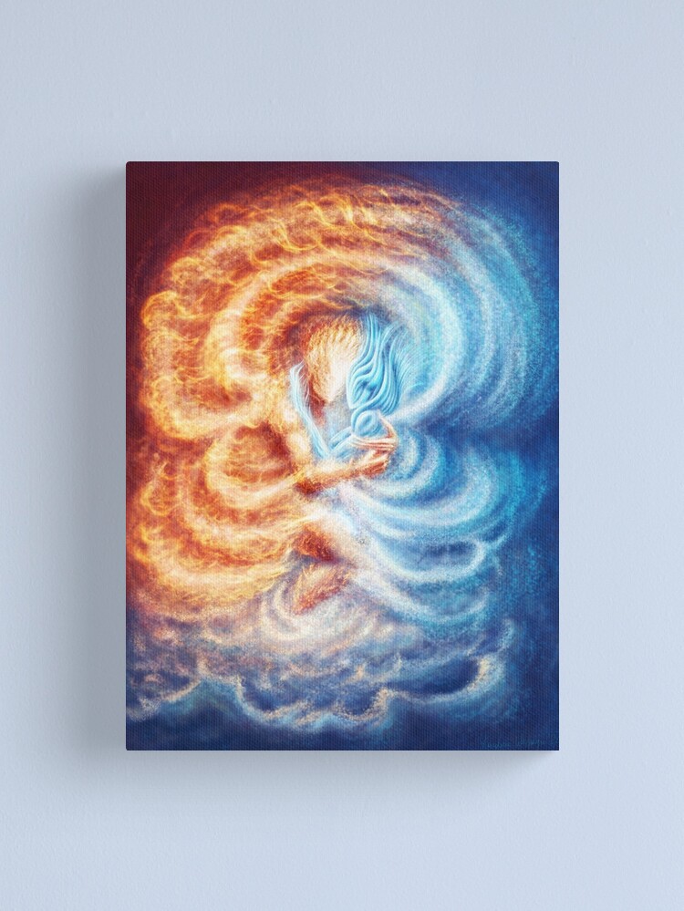 Thumbnail 1 of 3, Canvas Print, Fire and Ice designed and sold by Sirielle.
